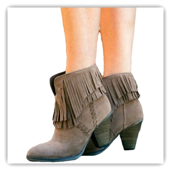 TAUPE SUEDE BOOTS - Picture 5 of 7